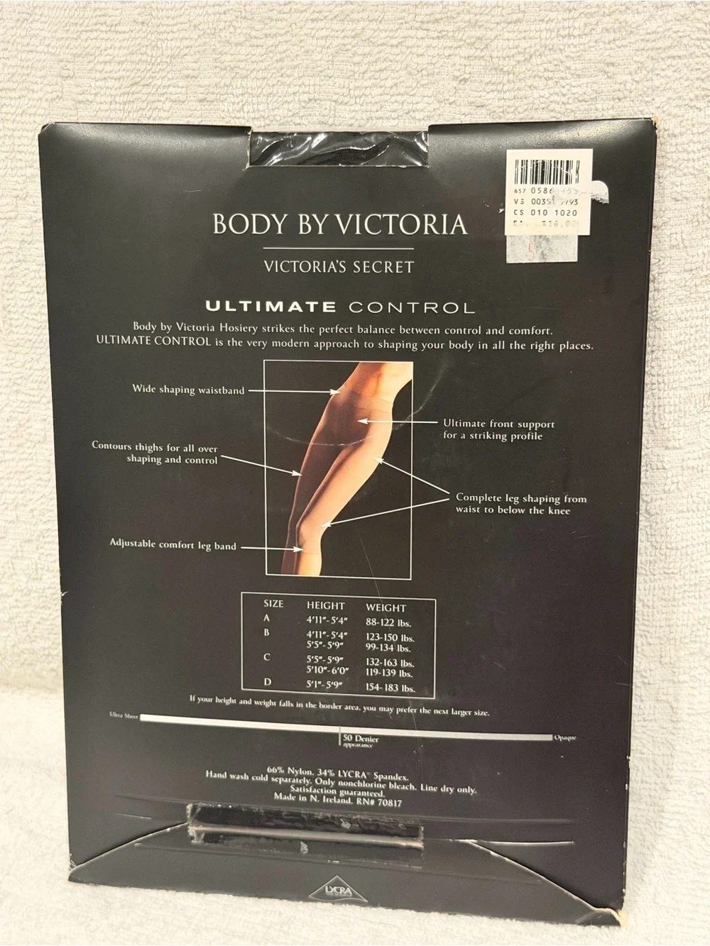 Victoria's Secret Body by Victoria Ultimate Control Sheer Tights - Black